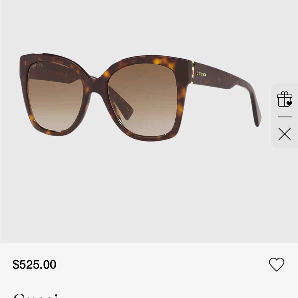 Gucci Brown Tortoise Women's Sunglasses - Picture 3 of 3